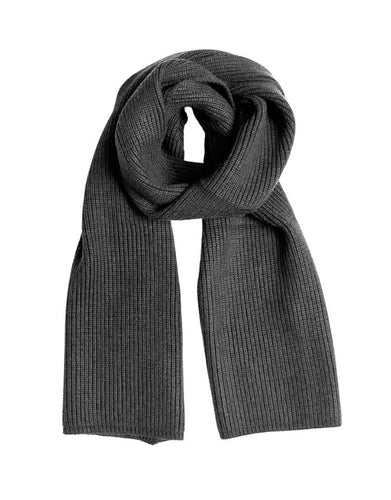 MSCH Copenhagen Schal Galine Rachelle in Dark Grey – weicher Rippstrickschal in tiefem grau, stilvoll und warm für die Winterzeit.