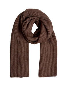 MSCH Copenhagen Schal Galine Rachelle in Slate Black – weicher Rippstrickschal in tiefem Braun, stilvoll und warm für die Winterzeit.