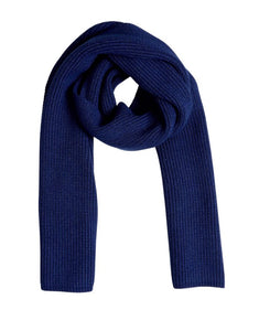 MSCH Copenhagen Schal Galine Rachelle in Sodalite Blue – weicher Rippstrickschal in tiefem Blau, stilvoll und warm für die Winterzeit.