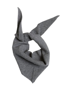 MSCH Copenhagen Schal Lowee Dark Grey Melange – Dreiecksschal in Rippstrick
