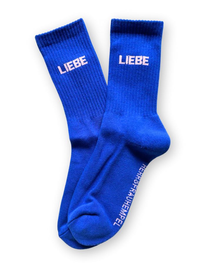 Socken Liebe I Blau/Rosa