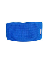 Laden Sie das Bild in den Galerie-Viewer, Popeia Stirnband Blau aus 100 % Merinowolle, Made in Germany.


