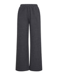 Graue MSCHMarletta Sweat Pants von MSCH Copenhagen mit elastischem Bund, weitem geradem Bein und seitlichen Taschen aus weichem Baumwollmix von vorne