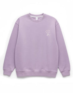 No Sleep Club Sweater Flieder von Liliput – Vorderseite mit tanzendem Sternchen