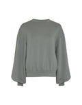 MSCH Copenhagen Sweatshirt Brionna Ima Q Laurel Wreath in Grün mit Rundhalsausschnitt und lockerer Passform.
