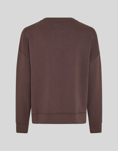  Ima Q Sweatshirt von MSCH Copenhagen in der Farbe Hot Fudge als Freisteller von hinten