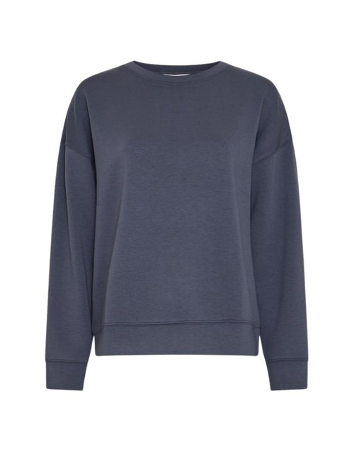 Ima Q Sweatshirt von MSCH Copenhagen in der Farbe India Ink als Freisteller von vorne