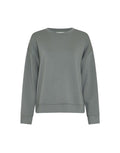 MSCH Copenhagen Sweatshirt Ima Q Laurel Wreath in Grün mit Rundhalsausschnitt und lockerer Passform.