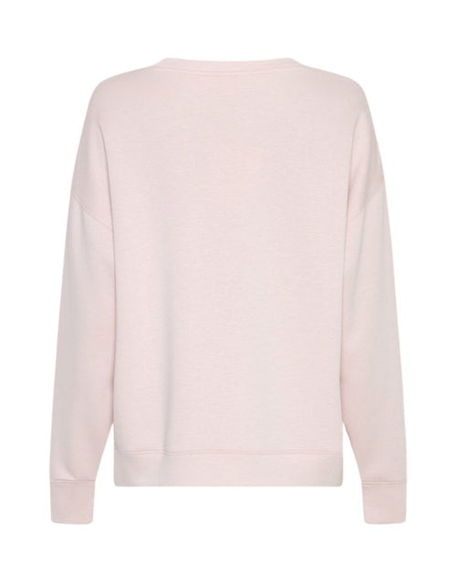 MSCH Copenhagen Sweatshirt Ima Q Laurel Wreath in Rosa mit Rundhalsausschnitt und lockerer Passform.