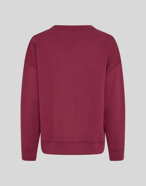 Ima Q Sweatshirt von MSCH Copenhagen in der Farbe Rhododendron als Freisteller von hinten
