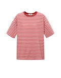 Gestreiftes Blocked Striped Tee T-Shirt in Pink aus Baumwolle mit bequemer Passform für den Alltag.