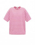 Apricot gestreiftes Blocked Striped Tee T-Shirt aus Baumwolle mit bequemer Passform für den Alltag von vorne