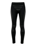 Schwarze Thermo Tights für Damen von SNOCKS aus elastischem, recyceltem Funktionsmaterial mit nahtloser Verarbeitung, breitem Bund und körpernaher Passform für kalte Tage.
