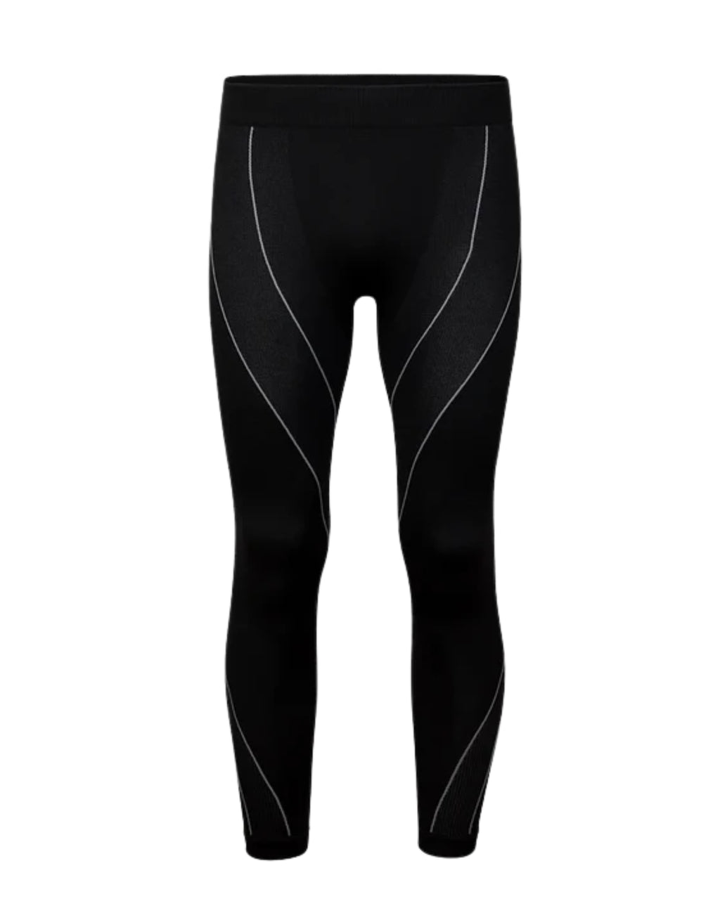 Schwarze Thermounterhose für Herren von SNOCKS aus elastischem, recyceltem Funktionsmaterial mit körpernaher Passform für angenehme Wärme an kalten Tagen.