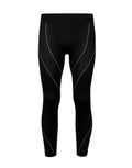 Schwarze Thermounterhose für Herren von SNOCKS aus elastischem, recyceltem Funktionsmaterial mit körpernaher Passform für angenehme Wärme an kalten Tagen.