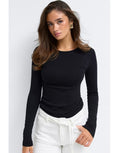 Tight Fit Long Sleeve Top I Black