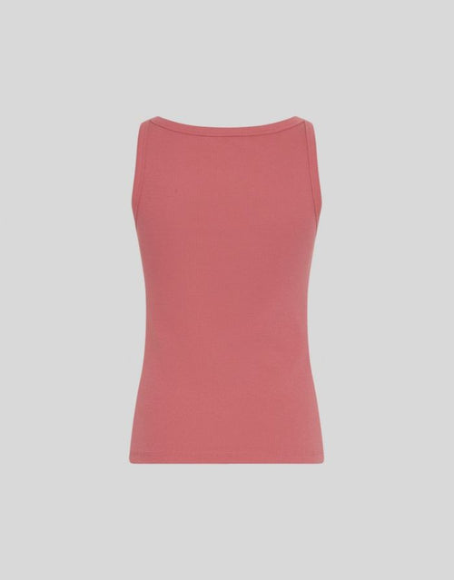 MSCH Copenhagen Top Gubbe Rasmia Faded Rose in Rosa als ärmelloses Rippstrick-Top.