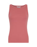 MSCH Copenhagen Top Gubbe Rasmia Faded Rose in Rosa als ärmelloses Rippstrick-Top.