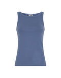 MSCH Copenhagen Top Gubbe Rasmia Vintage Indigo in Blau als ärmelloses Rippstrick-Top.