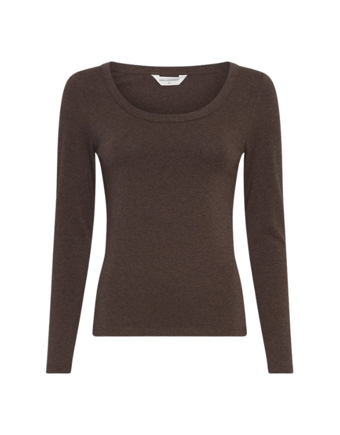 Langarmshirt Kath I Slate Black Melange