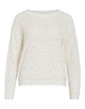 Laden Sie das Bild in den Galerie-Viewer, Vizueta Boatneck Knit Top I Cloud Dancer
