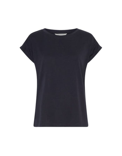 Birdia Lynette T-Shirt Sky Captain von MSCH Copenhagen – weiches T-Shirt mit Rundhalsausschnitt, weiten Ärmeln und lockerem Schnitt.
