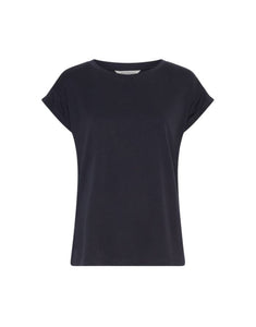 Birdia Lynette T-Shirt Sky Captain von MSCH Copenhagen – weiches T-Shirt mit Rundhalsausschnitt, weiten Ärmeln und lockerem Schnitt.
