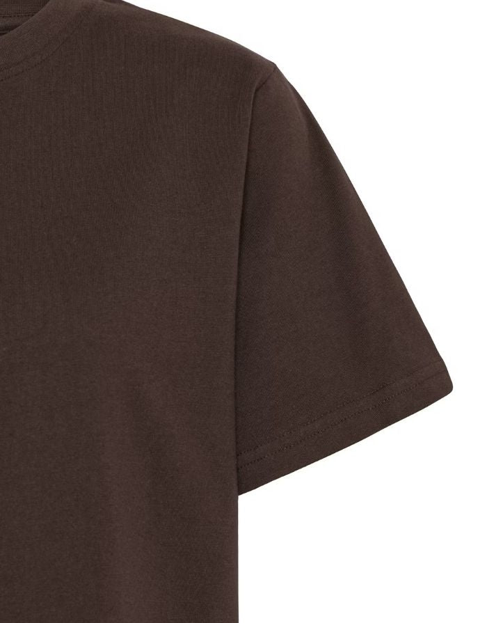 Ichi T-shirt Ihpalmer Loose in der Farbe Coffee Bean Braun als Freisteller mit Ärmel im Detail