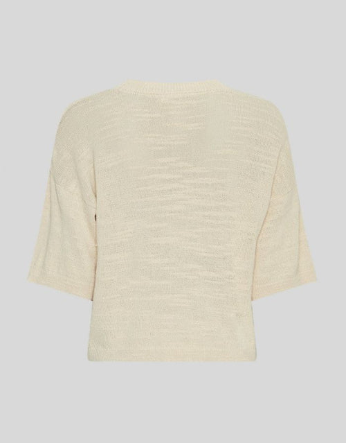 MSCH Copenhagen Shirt Lauralynn 2/4 in Bleached Sand mit lockerer Passform und feiner Strickstruktur.