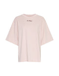 MSCH Copenhagen T-Shirt Zalle Lotus in Hellrosa mit gesticktem Brustdetail Sun Washed und lockerer Passform.