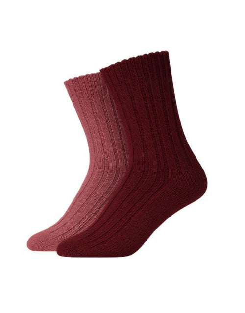 Wollsocken 2er Set von Snocks in den Farben Mauve Wine als Freisteller