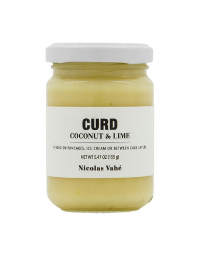 Nicolas Vahé Coconut & Lime Curd – cremiger Kokos-Limetten-Aufstrich im 155 g Glas.