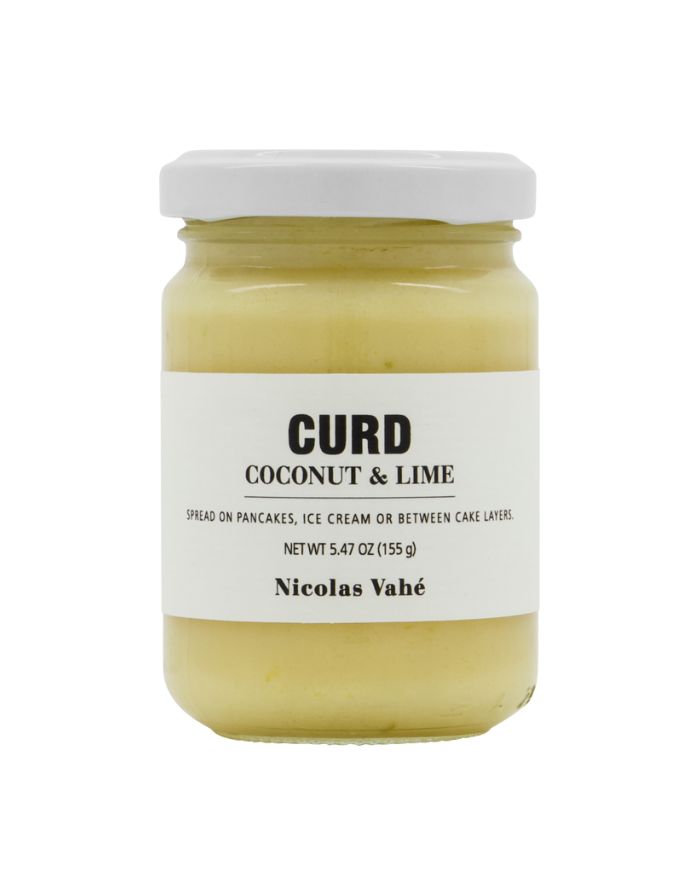 Nicolas Vahé Coconut & Lime Curd – cremiger Kokos-Limetten-Aufstrich im 155 g Glas.