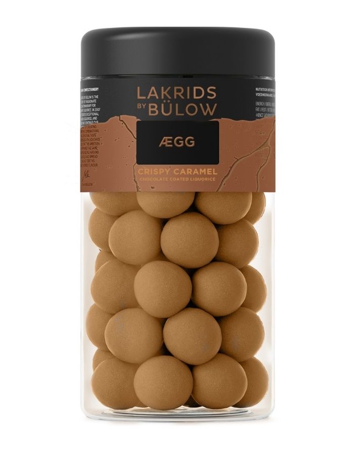 Lakrids by Bülow Ægg Crispy Caramel Lakritz mit Dulce-Schokolade und Meersalz (270 g).