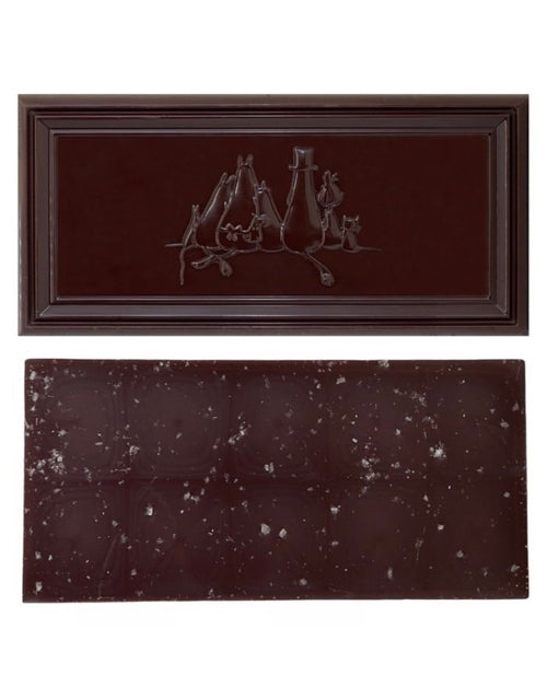 Moomin Bio-Schokoladentafel von Kalmar Chokladfabrik mit 70 % dunkler Schokolade und Meersalz im Stinky-Design.