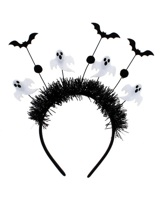 Spooky Party-Haarreif von Rex London mit vielen kleinen Gespenstern und Fledermäusen als verspieltes Halloween-Accessoire als Freisteller 