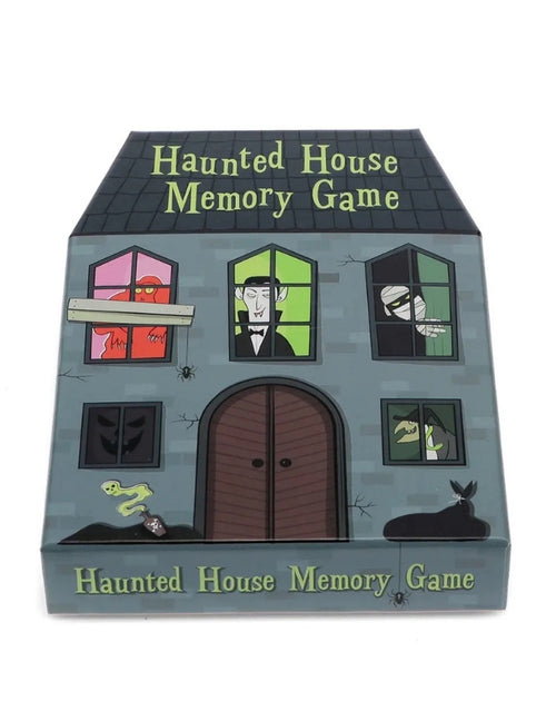 Haunted House Memory Spiel von Rex London mit 20 Paaren aus Geistern, Monstern und weiteren gruseligen Halloween-Motiven in der Verpackung