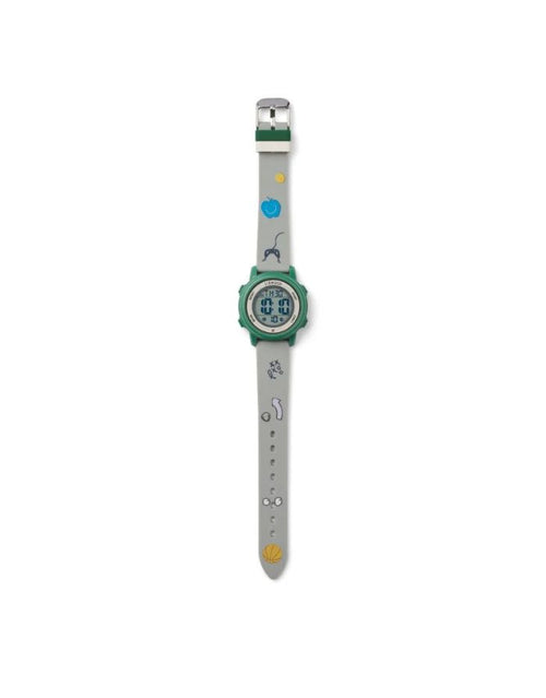 Digitale Kinderarmbanduhr SUSSI von Liewood mit bunten Details, Silikonarmband und Digitalanzeige.