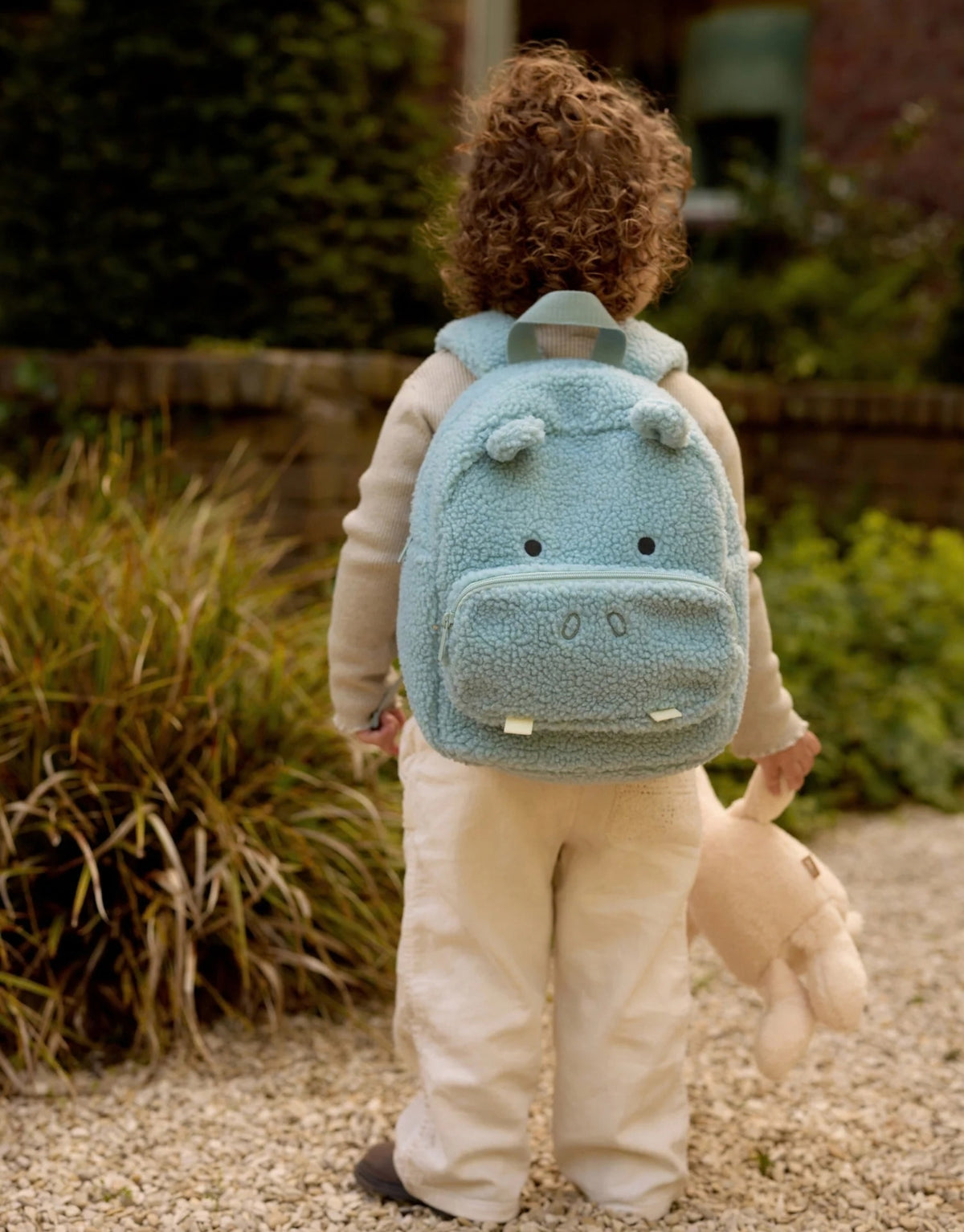 Kinder-Rucksack Hippo Happy von Jollein im niedlichen Nilpferd-Design für Kita, Ausflüge und kleine Abenteuer am Kind