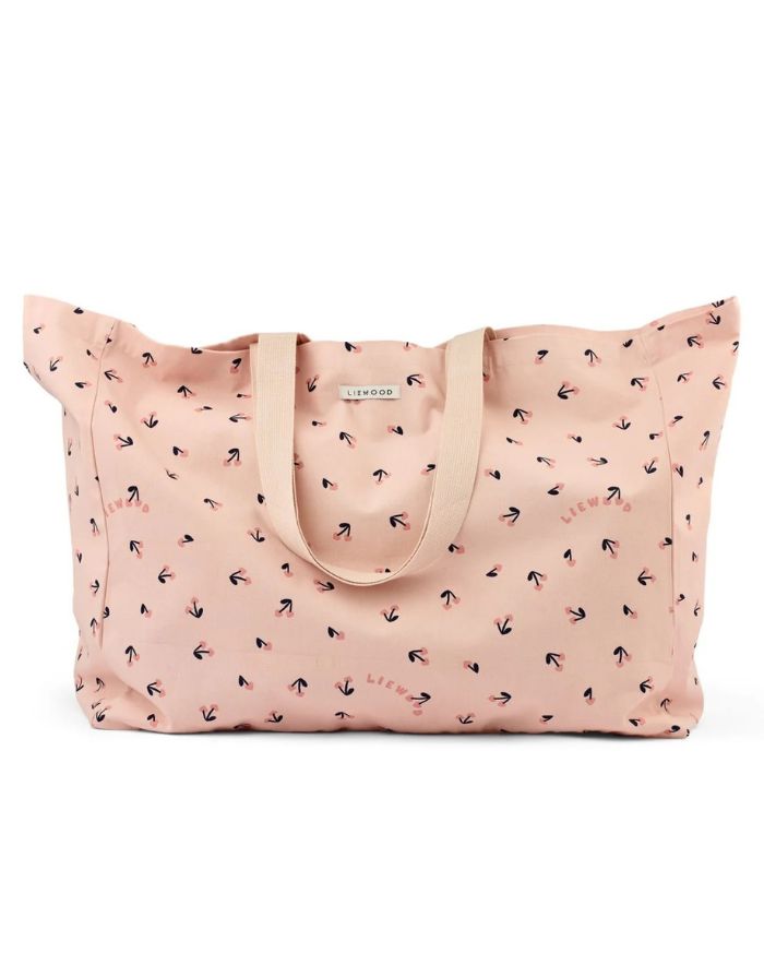 Maxi Tragetasche von Liewood in Rosa mit Cherry Heart Print