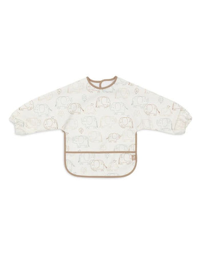 Jollein Ärmellätzchen „Elephant Tales“ – wasserdichtes Lätzchen mit Ärmeln und Elefantenmotiv, OEKO-TEX-zertifiziert.