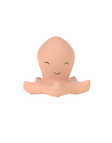 LÄSSIG Badewannenspielzeug Oktopus aus BPA-freiem Naturkautschuk, weiche Form, integrierte Rassel, ideal für Babys und Kleinkinder, für Badewanne und Dusche.