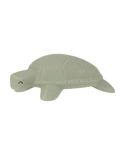LÄSSIG Badewannenspielzeug Schildkröte aus BPA-freiem Naturkautschuk, weiche Form, integrierte Rassel, ideal für Babys und Kleinkinder, für Badewanne und Dusche.