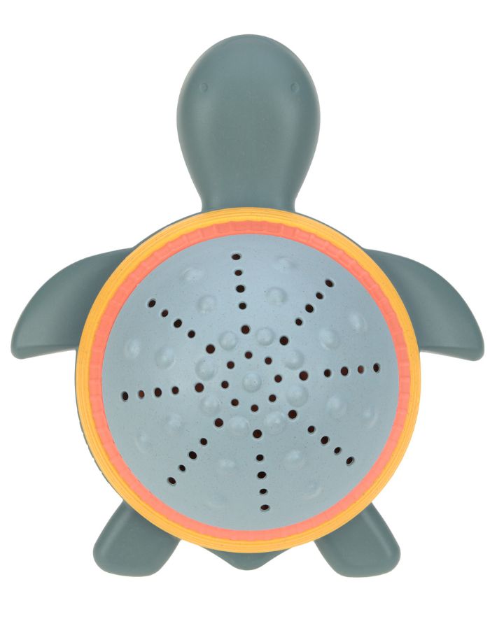 Buntes LÄSSIG Stapelspielzeug Schildkröte aus 5 Teilen, aus Biokomposit (Polypropylen & Cellulose), BPA-frei, für Kinder ab 18 Monaten, ideal für Sand und Wasser.