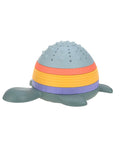 Buntes LÄSSIG Stapelspielzeug Schildkröte aus 5 Teilen, aus Biokomposit (Polypropylen & Cellulose), BPA-frei, für Kinder ab 18 Monaten, ideal für Sand und Wasser.