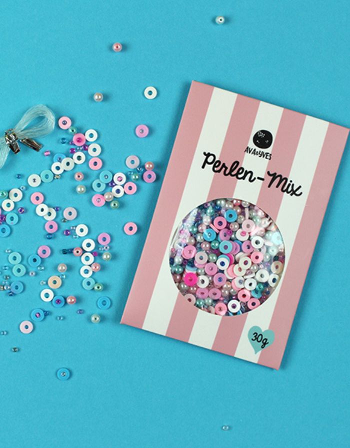 Perlenmix I Rosa/Blau