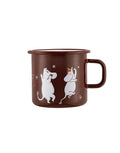 Moomin Emaille-Becher Komet von Muurla mit liebevollem Motiv aus der Geschichte „Komet im Mumintal“, dekorativer Trinkbecher aus emailliertem Stahl mit Henkel und 550 ml Fassungsvermögen als Freisteller