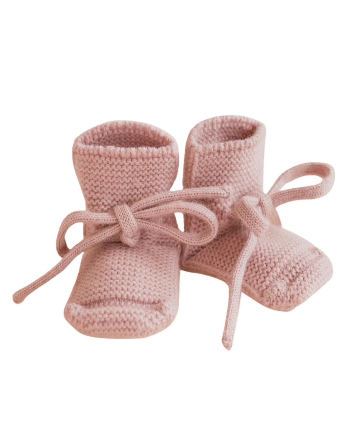 Booties von Heid aus Merinowolle in der Farbe Powder für Babys im Alter von 0-9 Monaten