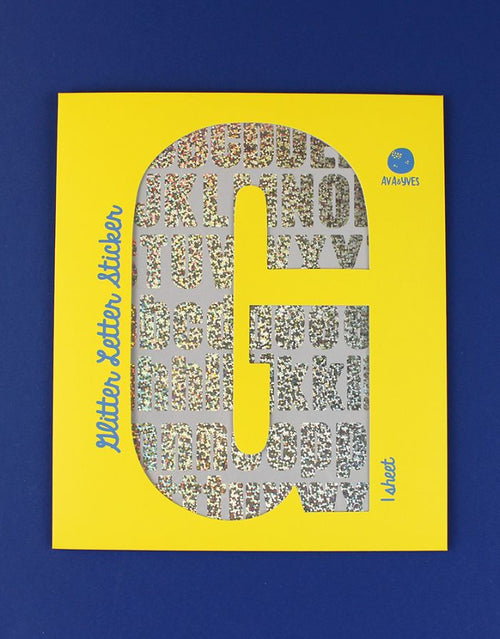 Ava und Yves Buchstabensticker, Stickerbogen mit alphabetischen Buchstaben für DIY Projekte, Geschenkverpackungen und kreative Gestaltung, 21 x 22 cm
