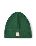 Grüne Ezra Beanie von Liewood in Garden Green aus weicher GOTS-zertifizierter Bio-Baumwolle mit elastischer Rippstrickstruktur für Kinder von 1 bis 10 Jahren.